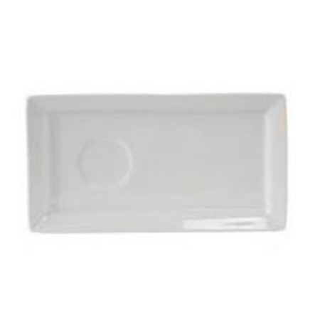 TUXTON Vitrified China Rectangular Tray Well Porcelain White - 13 x 7 x 1 in. - 1 Dozen GLP-551